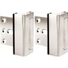 2 Pack Satin Nickel Door Lock Reinforcement Security Child Proof Lock