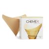 Chemex Bonded Unbleached Pre-Folded Square Coffee Filters, 100 Count