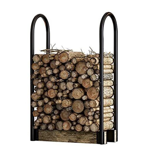 Fire Beauty Firewood Log Rack Adjustable Bracket Kit Fireplace Wood Storage Hol