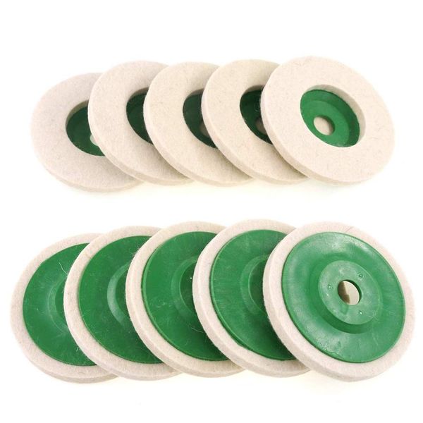 Wool Polishing Wheel Wear-resistant Buffing Pads Angle Grinder Wheel Felt Polishing Disc for Stainless Steel Ceramic Glass(10Pcs)