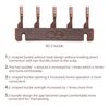 Second Generation of 6D Buckle Row，Secondary Replacement Use，Five Bunches in a Row， Brown(40pcs)