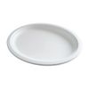 Bagasse White Sugarcane Plates Recycleable Starter Dinner Dessert (125 Plates)