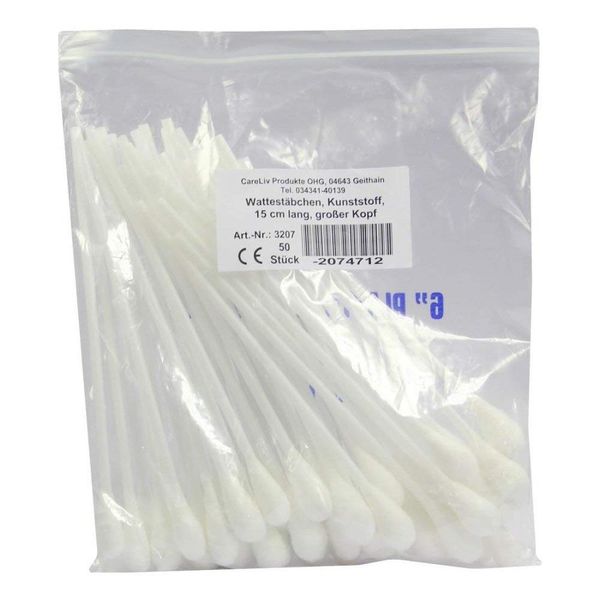 Cotton Sticks Plastic Large Head 15 cm Pack of 50