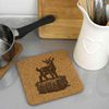 'Goat On Straw Bale' Square Cork Trivet/Pot Stand (TR00027449)