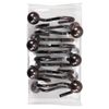 Iconikal Rust Resistant Decorative Shower Curtain Hooks, Bronze Ball, 12-Pack