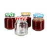 Mini Jam Jars, Set of 4, 80 ml, Colourful