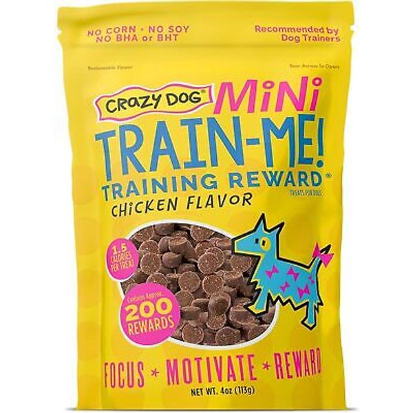 Crazy Dog Train-Me! Training Reward Mini Dog Treats , 4 Ounce (Pack of 1)