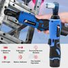 3/8'' Cordless Ratchet Right Angle Wrench Impact Power Tool 2 Battery & 7 Socket