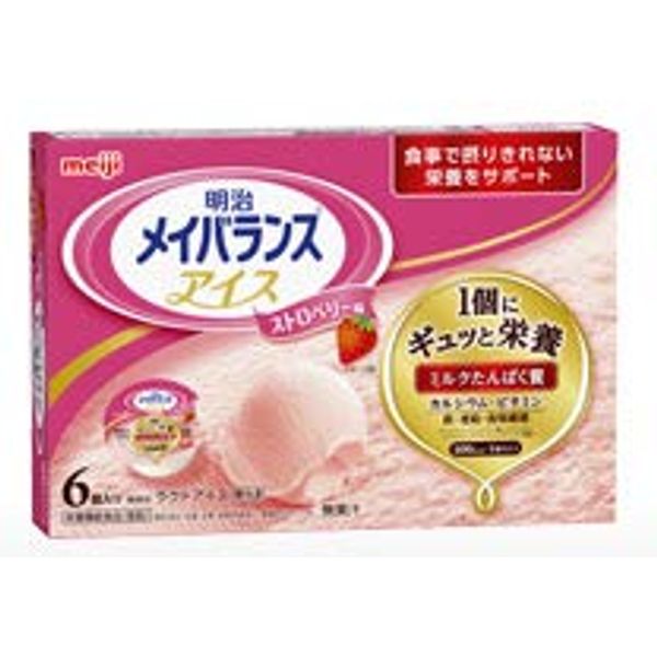 Meiji Maybalance MiniL Ice Strawberry Flavor, 2.8 fl oz (80 ml) x 6 Packs