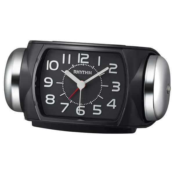 RHYTHM 8RA647SR02 Alarm Clock, Loud Bell Sound, Alarm, Backlight, Continuous Second Hand