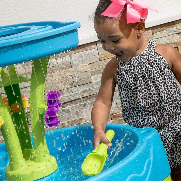 Step2 Durable Plastic Toddler Summer Showers Splash Tower Water Table (Open Box)