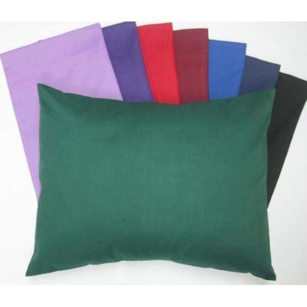 SheetWorld Comfy Travel Pillow Case - 100% Soft Cotton Percale - Hunter Green - Made in USA