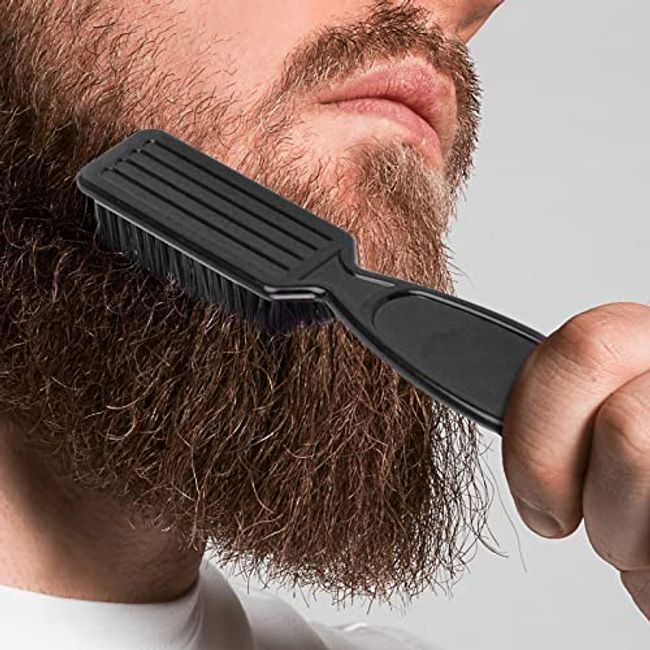 Beard Brush Barber Men Hair Comb Barber Tool Scissors Fade Brush Cleaning  Useful