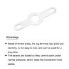 sourcing map PCB Soldering Lug Plate Ring Terminal 3.2mm Double Ends Connection for Power Cable Solid Wire Pack of 200