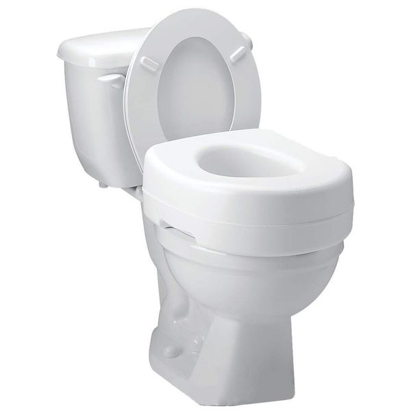 Carex Toilet Seat Riser - Adds 5 Inch of Height to Toilet (300 LB MAX), White