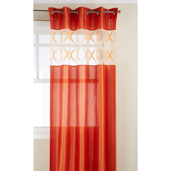 Editex Home Textiles Scala Window Panel, 56 by 84-Inch, Orange