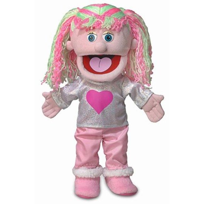 14" Kimmie, Pink Girl, Hand Puppet