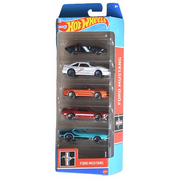 Hot Wheels Ford Mustang Toy Pack of 5