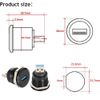 PENGLIN 2 x USB 3.0 female to male mounting socket, USB 3.0 type A panel mount adapter, USB 3.0 pass-through adapter converter