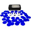 Left Right Center Dice Game Prime Set with 3 Dices + 40 Chips (Blue)