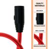 JP Sales E Scooter Lock Robust Steel Cable 60 cm Extended Key Lock for Unsurpassed Security Reliable Robust Practical (Red)