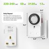 HBN 24 Hour Programmable Plug Timer Socket UK,Plug-in Segment Plugs Timers Switch,Energy Saving Light Switchs for Lamps,Home Security,Indoor Lights and Christmas (30min,2Pack)