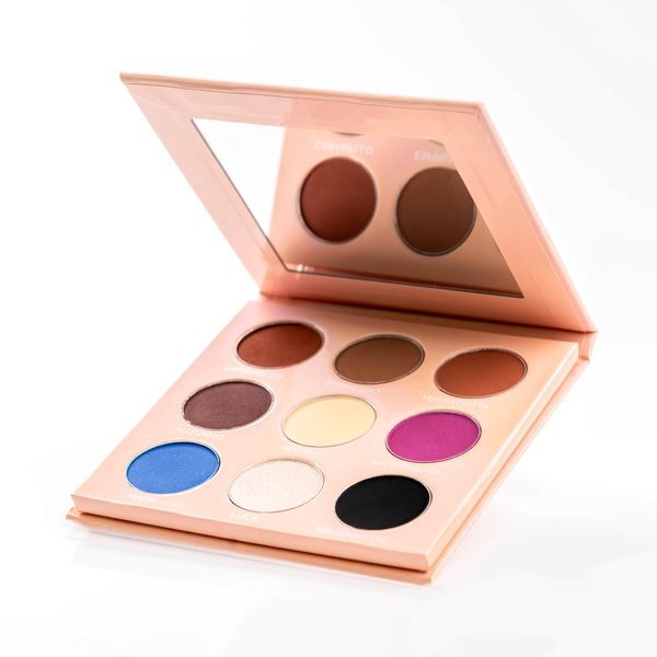 Brin-Up, Yes I Shine!, Palette Ombretti, 9 Colori, Vegan e Cruelty Free, Made in Italy, Specchio Interno, Chiusura Magnetica