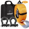 WOLFSTORM 4’’x30' Tow Strap with 3/4 D-Ring Shackles - 41800lbs Break Strength