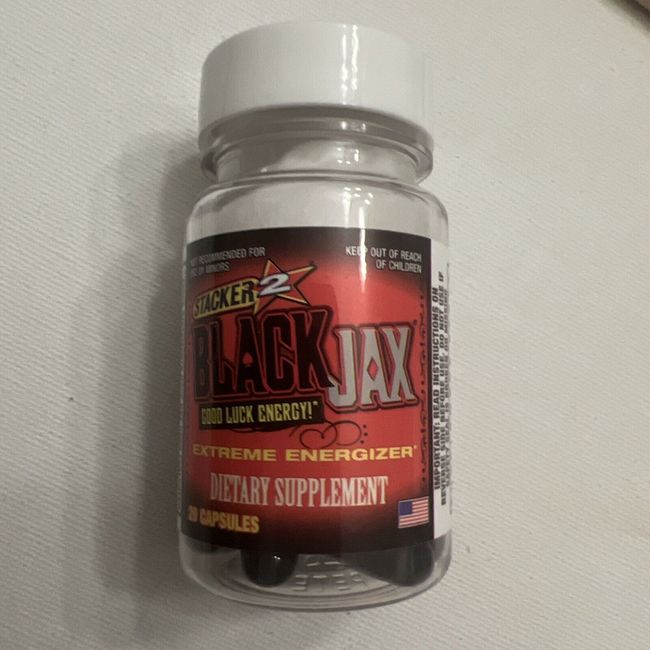 1 BLACK JAX Jack ENERGY Bottle 20 Capsules FREE SHIP FROM TN USA