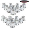 Chrome Metal Lug Nut Covers, 2"(H), fits 33mm, push on (20 Pack)