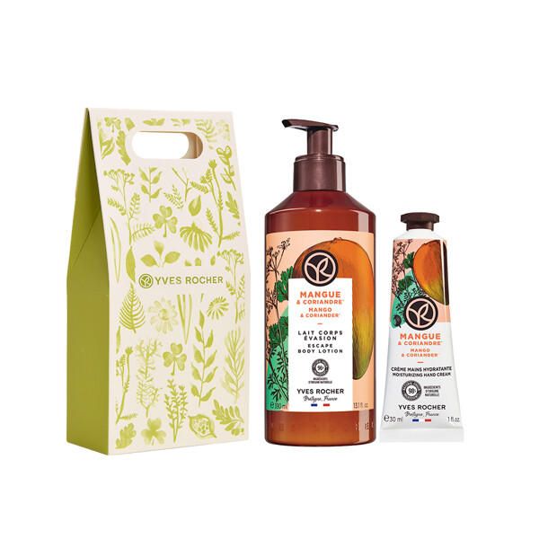 [Gift Box] Yves Rocher Mango Body Lotion 390ml + Hand Cream 30ml