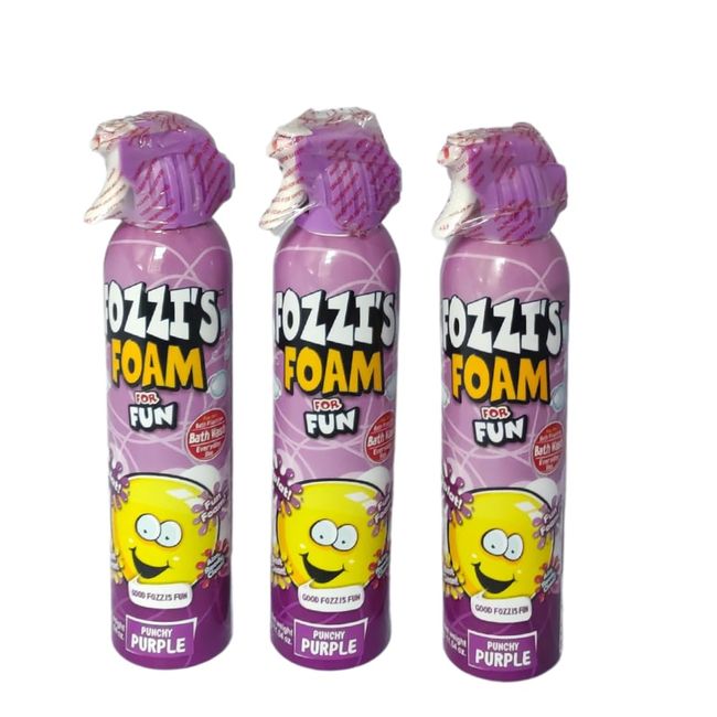 FOZZI'S NEW Foam Soap Aerosol for Kids Punchy Purple,(Grape) 11.04 oz (313gm) Pack of 3