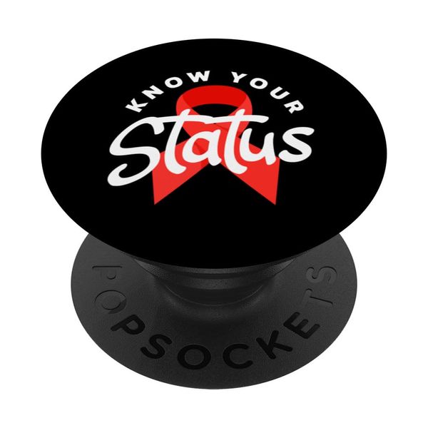 Know Your Status HIV AIDS Awareness PopSockets Adhesive PopGrip