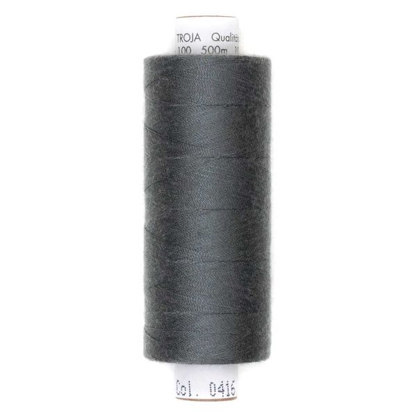 Stoffe Werning Amann Troja Sewing Thread 500 m Anthracite All-Purpose Quality Yarn 100% Polyester