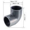 sourcing map PVC Pipe Fitting 25mm Slip Socket 90 Degree Elbow Coupling Connector Gray 3Pcs