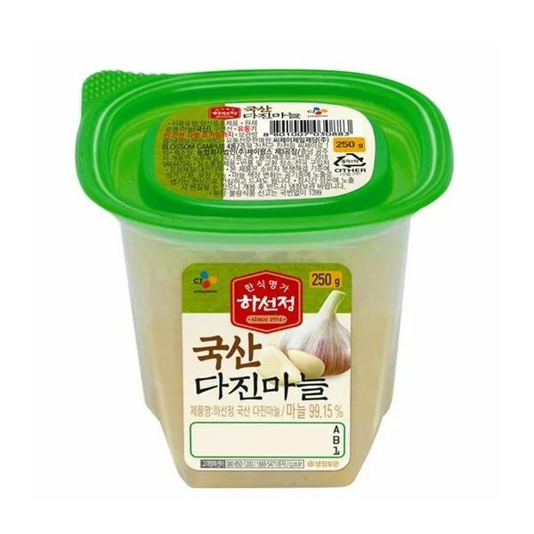 CJ The Market Kimjang Kimchi Ingredients Agricultural Products Jang Recipe Ha Seonjeong Minced Garlic Chives Minced Garlic Peeled Raw Side Dish Seasoning 250G, 1ea