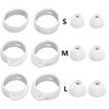A-Focus Wingtips and Eartips for Galaxy Buds+ for Galaxy Buds Eartips Wingtips 3 Sets Each, S/M/L, Fits Buds/Buds Plus+ Plus, White WT