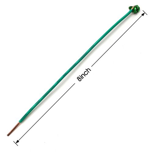 12AWG UL Listed 8 inch Grounding Pigtail Copper Cables Electronic Wire DIY(50 Pack)