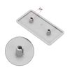 sourcing map Standard Plastic Rectangle Aluminum Extrusion End Cap Gray White 40x80mm 12pcs