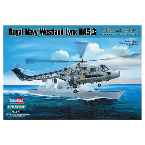 Hobby Boss Royal Navy Westland Lynx HAS.3 Airplane Model Building Kit