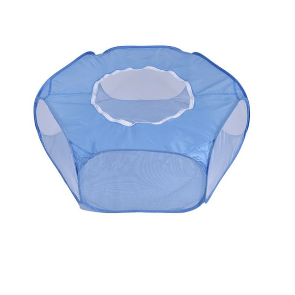 Portable Playpen For Small Pets: Foldable, Waterproof, And Breathable - Blue