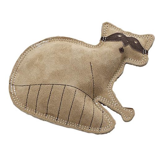 SPOT By Ethical Products Dura-Fused Leather Interactive Durable Dog Squeak Toy for Large and Small Dog - Racoon - Small