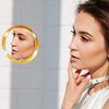 TechAffect Travel Magnifying Mirror with Light - Handbag Vanity Compact with LED Lamp for Makeup