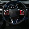 Red ABS Driver Side Control Button Molding Cover Kit For Honda Civic 2016-2021