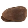 Jaxon & James Leather Newsboy Cap - Brown M