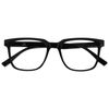 OPULIZE LEO Reading Glasses - Large Rectangular Frame - Black - Mens Womens - Spring Hinges - R55-1 - +2.50