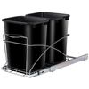 Double Pull Out Trash Garbage Can Sliding Kitchen Waste Container Durable
