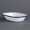 Olympia 23124 Enamel Pie Dish Rectangular 50x180x135mm Roasting Bakeware Kitchen - White