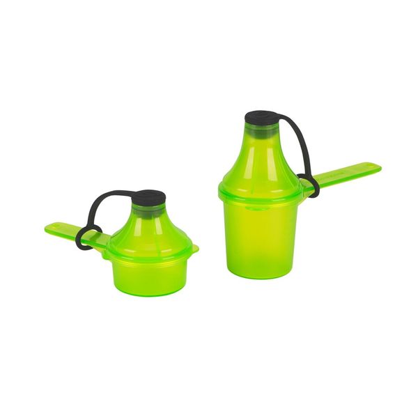 The Scoopie Scoop with Attached Funnel for Supplements - 2 Pack Green, 15cc 30cc