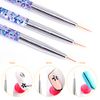 2 PCS Silicone Jelly Stamper, 3 PCS Nail Dotting Pen Double Sided Nail Art Stamper Transparent Nail Stamper French Tip French Manicure Kit with Scraper for French Manicure Home DIY Nail Salon